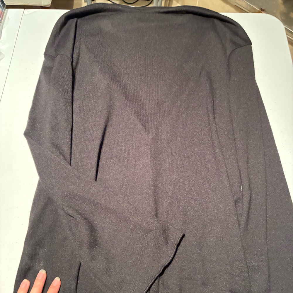 Princess Polly Black Button-Front Ribbed Cardigan - Picture 10 of 11